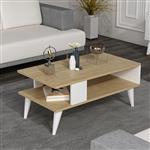 [en.casa] Salontafel Lycksele 40x90x45 cm eiken en wit