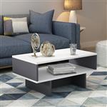 [en.casa] Salontafel Mjölby 36,4x80x45 cm wit en antraciet