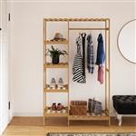 [en.casa] Kledingkast Smørum open kast 160x100x30 cm houtkleurig