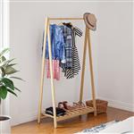 [en.casa] Kledingrek Ledøje met plank grenen 148x106x38 houtkleurig