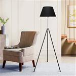 [lux.pro] Staande lamp Livingston 150 cm E27 zwart en zilverkleurig