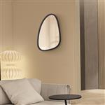 [en.casa] Spiegel Grottole hangend 62x50 cm zwart mat