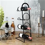 [en.casa] Wijnrek Anchamps metaal 43,5x11,5x21 cm zwart