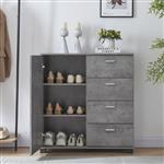 [en.casa] Halmeubel Döbritz 84x80x28 cm betonkleurig