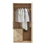 [en.casa] Kledingkast Bodolz 176x80x52 cm met 3 lades Sonoma eiken