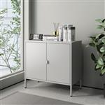 [en.casa] Bureaukast Hailuoto archiefkast 75x80x40 cm lichtgrijs