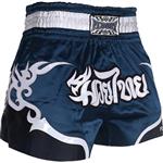 Fluory Muay Thai Short Kickboks Broek Tribal Donkerblauw