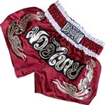 Fluory Muay Thai Kickboxing Shorts Bordeaux Rood MTSF87