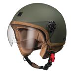 Motocubo ant jethelm met extern vizier | mat groen