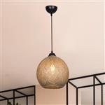 [lux.pro] Hanglamp Lisburn E27 zwart en jute