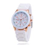 Jelly Horloge voor Dames - Kwarts Uurwerk Silicoon Bandje Wit