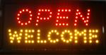 OPEN welkom lamp LED verlichting reclame bord lichtbak #E