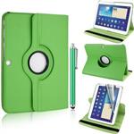 360 graden leren case hoes cover Galaxy tab 3 10.1 inch P5200 P5210 P5220 *groen*