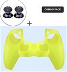 Silicone hoes skin case cover voor PS5 playstation 5 controller *neon groen*