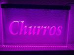 Churros churro neon bord lamp LED verlichting reclame lichtbak *paars*