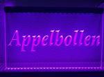 Appelbollen appel flappen neon bord lamp LED verlichting reclame lichtbak *paars*