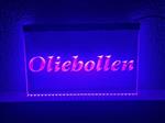 Oliebollen oliebol neon bord lamp LED verlichting reclame lichtbak *paars*