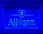 Affligem neon bord lamp LED verlichting reclame lichtbak *blauw*