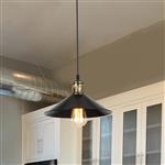 [lux.pro] Hanglamp Hinckley E27 zwart bronskleurig antiek