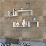 [en.casa] Wandplank Gram set van 2 wit