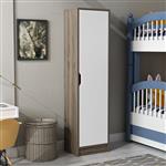 [en.casa] Opbergkast Egvad 154x40x30 cm walnootkleurig wit