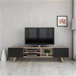 [en.casa] TV meubel Assens 160x31x40 cm Eiken en zwart