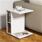[en.casa] Bijzettafel Brørup 57,5x45x35 cm wit