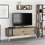 [en.casa] TV meubel met plank Albertslund 120x31x42 cm Eiken