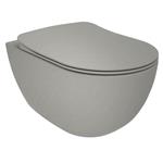 Wandcloset Aquasplash Rimoff Ophang Toilet Zonder Bidet Koel Grijs