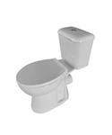 Toiletpot Boss & Wessing Cleaner Staand Zonder Bidet Inclusief Toiletbril P-trap 4 in 1 Wit