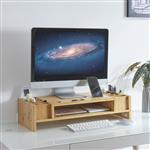 [en.casa] Monitorstandaard Hartola verhoger 65x28x15 cm bamboe