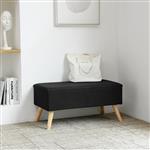 [en.casa] Bankje Salford met opbergruimte 79x39,5x39,5 cm zwart