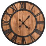 vidaXL Wandklok vintage-stijl quartz-mechanisme XXL 60 cm hout metaal