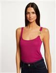 Vest top with wide straps and ornament 232-Didoma