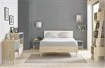 Larvik 2-persoonsbed - Blond eiken/wit - Gami