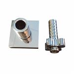 Muurplaat + pin tbv Rombo opbouwset chroom