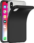 DrPhone iPhone X/XS siliconen hoesje - TPU case - Ultra dun flexibele hoes - Zwart