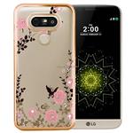LG G5 Flower Bloemen Case Diamant Crystal TPU Hoesje - Goud