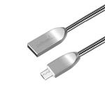 DrPhone Metalen Zinc Micro USB Kabel – 5V – 2.4A – 1.5x Sneller laden - Versterkte draadhardheid – A