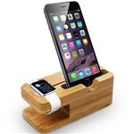 Apple Watch 38mm en 42mm Bamboo Houten Stand Houder / iPhone 6 / 6 Plus en iPhone 5S/5/5C