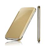 Samsung S7 DrPhone Smart Sleep Clear View Flip Mirror Cover Goud