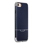 iPhone 7+ Plus X-LEVEL Goodcyl Carbon fiber Textuur Soft TPU Case - Blauw