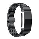 Fitbit Charge 2 gevlochten stalen armband -Inclusief Adapters - Zwart