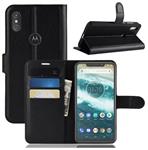 DrPhone Moto One / P30 Play Flipcover - Bookcase - Luxe booktype PU Lederen Portemonnee Case - Walle