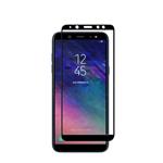 DrPhone Samsung A6 2018 Glas 4D Volledige Glazen Dekking Full coverage Curved Edge Frame Tempered gl