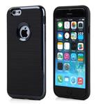DrPhone 3 in 1 Luxe Slim Hybrid Design Case iPhone 7 Plus -  Zwart + iPhone 7 Plus Tempered Glass