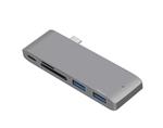 DrPhone TH2 - 5 in 1 Aluminium USB C Type C Hub - SD Micro SD-kaart+ 2 USB 3.0 Poorten + USB Type C 