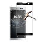 DrPhone XA2 Glas 4D Volledige Glazen Dekking Full coverage Curved Edge Frame Tempered glass Zwart - 