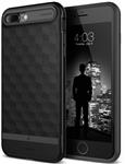 Caseology ® Parallax Series Shock Proof Grip Case iPhone 7+/8+(Plus) Black / Black + Screenprotector