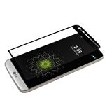 DrPhone LG G5 Glas 4D Volledige Glazen Dekking Full coverage Curved Edge Frame Tempered glass Zwart 